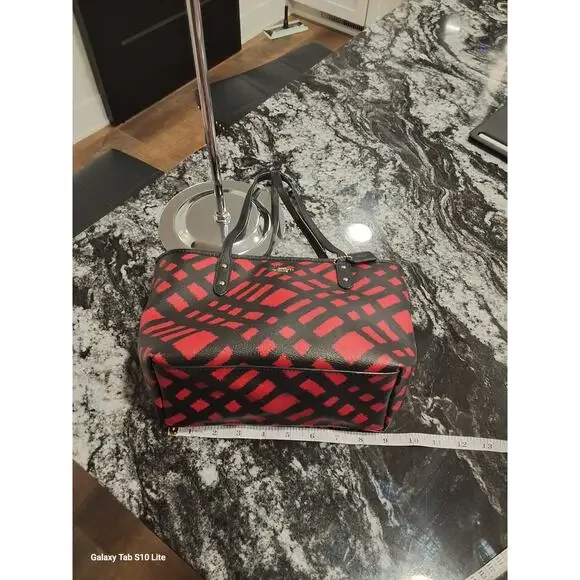 Coach mini city zip tote in wild plaid - Picture 8 of 10